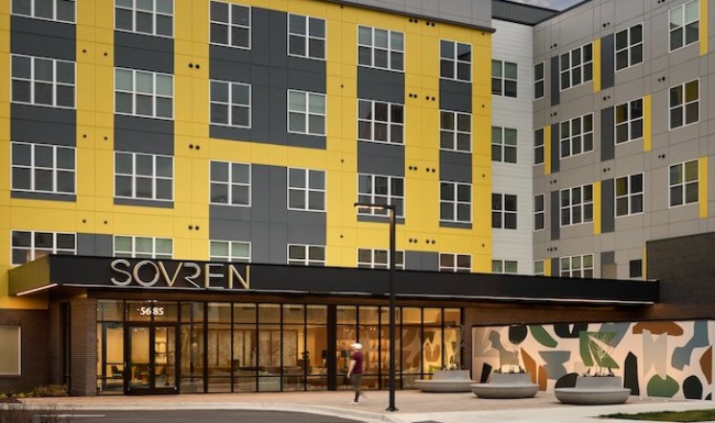 Sovren Apartments front entrance of Sovren apartments in West Hyattsville