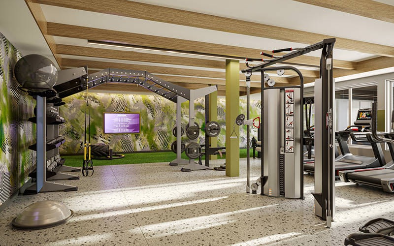 rendering of fitness center