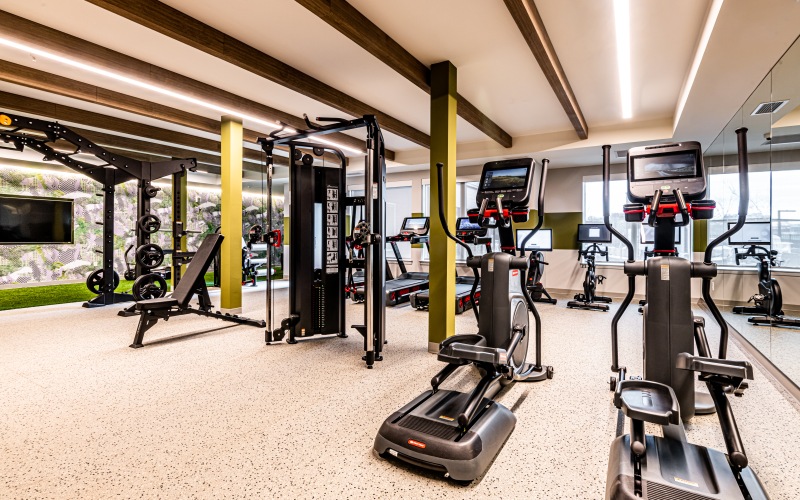 fitness center with gym equipment